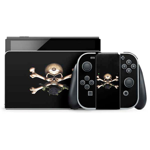 Alchemy Skull and Crossbones Nintendo Switch OLED (2021) Skin